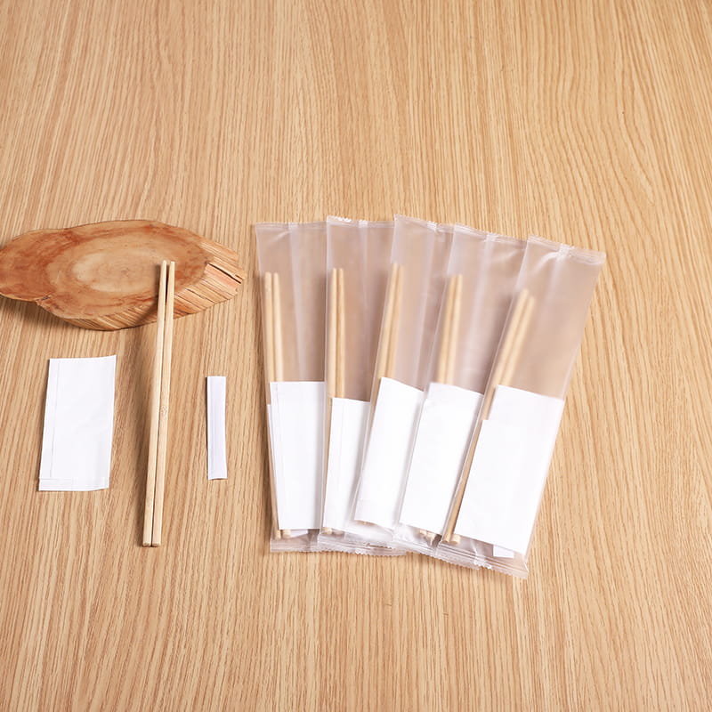 3-teiliges Set aus Einweg-Mahlzeitenbeuteln mit Essstäbchen, Servietten, Zahnstochern, mattiertem Verbundfolien-Set